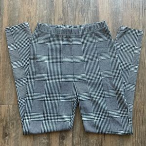 plaid ankle length leggings